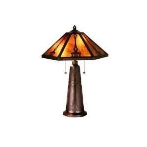  25H Grenway Amber Mica Table Lamp