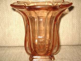 Antique German Biedermeier Style Caramel Glass Vase  