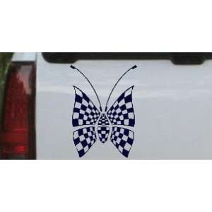 Race Flag Butterfly Butterflies Car Window Wall Laptop Decal Sticker 