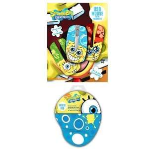 com SpongeBob SquarePants Faceplate USB Mouse Blue/Yellow + SpongeBob 