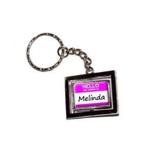  Hello My Name Is Melinda   New Keychain Ring Automotive