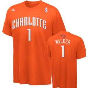 Kemba Walker adidas Orange Name and Number Charlotte Bobcats T Shirt 