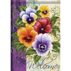  Spring Summer Welcome Pansies Double Sided Pansy Garden 