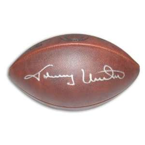  Johnny Unitas Autographed Duke NFL Football Sports 