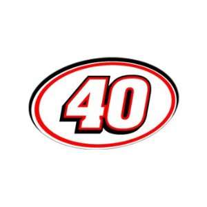    40 Number   Jersey Nascar Racing Window Bumper Sticker Automotive