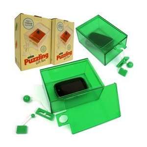  Clear Plastic Puzzle Gift Boxes   Green   2pk. Product 
