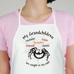  Caught In My Web Personalized Halloween Apron Kitchen 