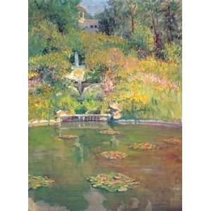  12X16 inch peterson vedders fountain, tiffanys garden 