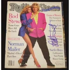  Rod Stewart   Hand Signed Autographed Magazine 07/91 
