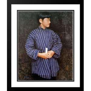  Shen, Han Wu 20x23 Framed and Double Matted White Candle 