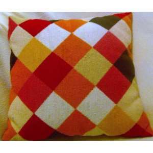   Squares Design, Contemporary Decorative Throw Pillow