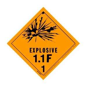  Explosive 1.1F Label, 4 X 4, hml 452, 500Per Roll 