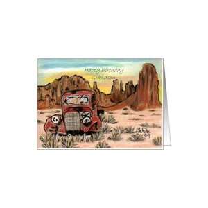    Grandson old abandoned truck southwest desert Card Toys & Games