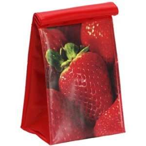  GRAB BAG INSULATED LUNCH BAG   STRAWBERRY RED Kitchen 
