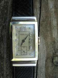 Vintage Hamilton Platinum Diamond 19 Jewel Watch 1936 Serviced  