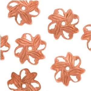  Bright Copper Plated Open Pinwheel Bead Caps 9mm (50 