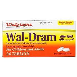   Wal Dram Antimetic Travel Sickness Tablets, 24 