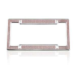    Red Crystal License Plate Frame   VIP Style