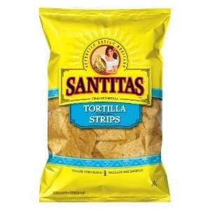  Santitas Yellow Corn Strips Tortilla Chips, 12oz Bags 