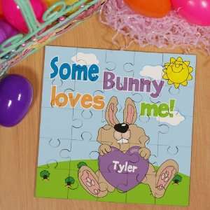  Some Bunny Loves Him Personalized Square Shaped Easter 