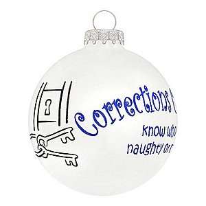  Corrections Officers Glass Ornament