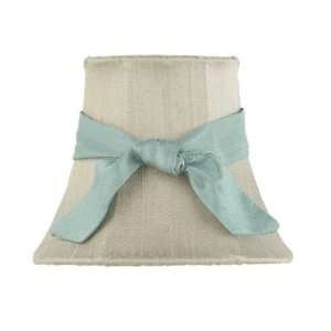 taupe chandelier shade teal sash