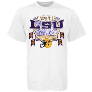  LSU Tigers White We Are Short Sleeve T shirt Sports 