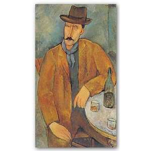  Man with a Wine Glass by Amedeo Modigliani 20x12 Art 
