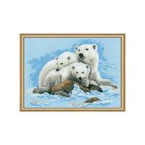 Polar Bears Counted Cross Stitch Kit Arts, Crafts 