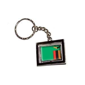 Zambia Country Flag   New Keychain Ring