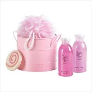  Pink Bath Bucket Set Beauty