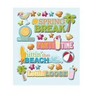  K&Company Sticker Medley Spring Break; 6 Items/Order