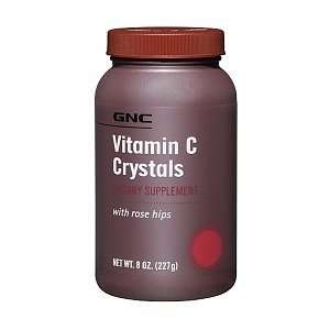 GNC Vitamin C Crystals with Rose Hips, 8 oz