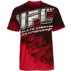  UFC Red Black Logo T shirt