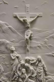Crucifixion Scene Jesus on the Cross Statue Wall Plate Plaque Vittoria 