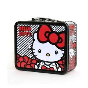  Lunch Box   Hello Kitty   Sanrio Big Bow Tin Metal Case 