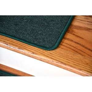 Dean Serged DIY Carpet Stair Treads 27 x 9   Emerald Green   Set of 