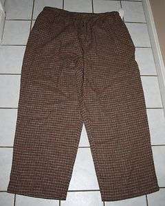 NEW Mens COVINGTON Brown Plaid Flannel Lounge Pants  