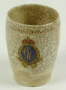 King George VI & Elizabeth Coronation Cup Mug, British Pottery 
