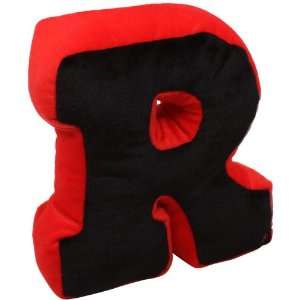   Knights Black Scarlet Plush Spirit Initial Pillow
