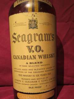 SEAGRAM’S V.O. CANADIAN WHISKY DUMMY DISPLAY BOTTLE  