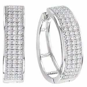  25cttw Elite Must Have Round Diamond Mens Micro Pave Earring Jewelry