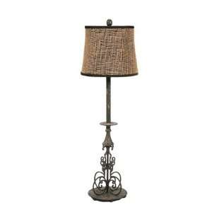  Guild Master Cricket Buffet Table Lamp in Aged Metal 
