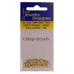  2.5mm Gold Crimp Bead Arts, Crafts & Sewing