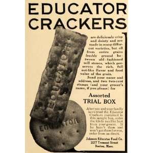   Ad Educator Crackers Trial Box Dainty Crisp Foods   Original Print Ad