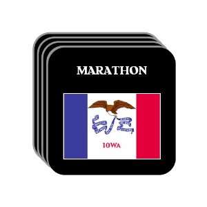  US State Flag   MARATHON, Iowa (IA) Set of 4 Mini Mousepad 