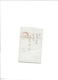 US Stampless Cover Letter 1847 Cincinnati Ohio.  