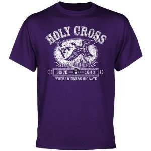 Holy Cross Crusaders Winners Migrate T Shirt   Purple 