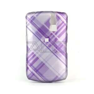  Purple Cross Plaid Snap on Hard Skin Faceplate Cover Case 