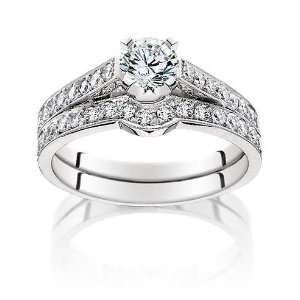   ct Diamond Engagement Ring and Wedding Band Set (14k Gold, G H/SI3 I1